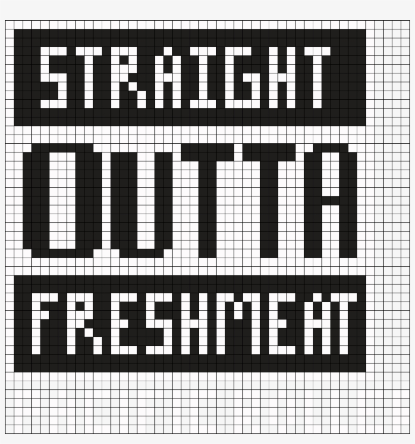 Straight Outta Freshmeat Perler Bead Pattern / Bead - T-shirt, transparent png #2295851