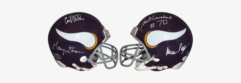 “purple People Eaters” Autographed Minnesota Vikings - Football Helmet, transparent png #2296111