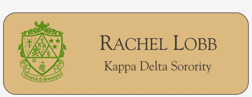 Kappa Delta Sorority Name Tags - Coaster Set Kappa Delta Sorority - Crest Green, transparent png #2296430