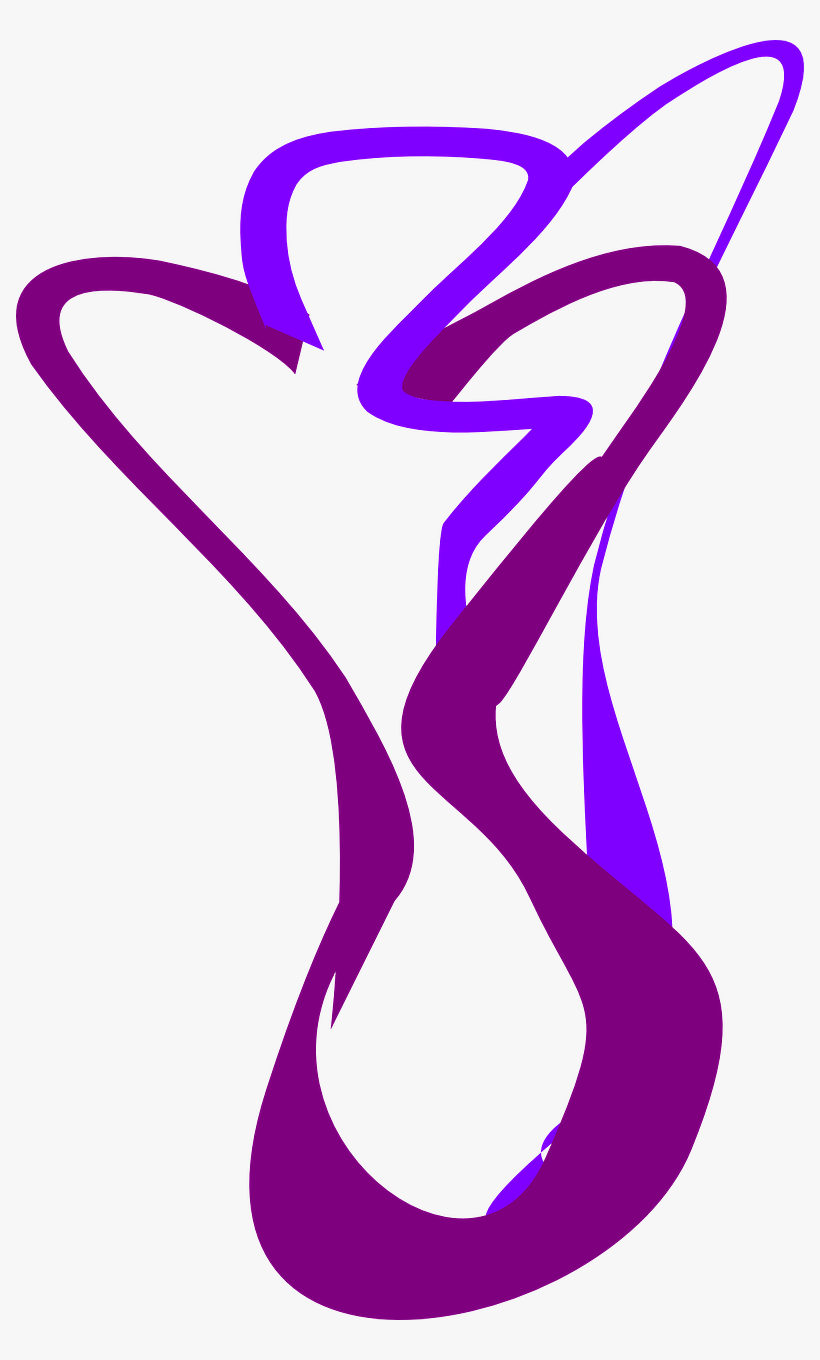 Abstract Line Image With Purple And Violet Colors - Woman Silhouette Abstract Png, transparent png #2296716