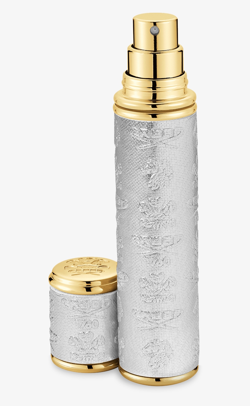 Creed Silver Leather With Gold Trim Pocket Atomizer, transparent png #2297293