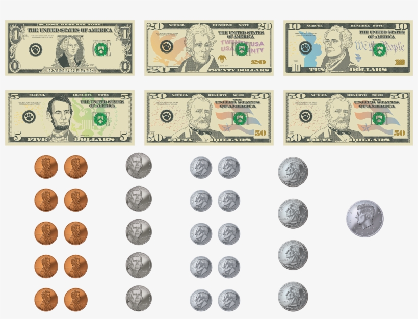 Money Magnetic Accents - Play Money Assorted Bills, transparent png #2297351