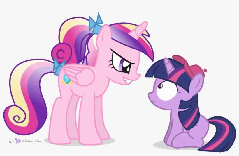 Dm29, Duo, Filly, Hat, Princess Cadance, Safe, Simple - Mlp Twilight Sparkle And Cadence, transparent png #2297417