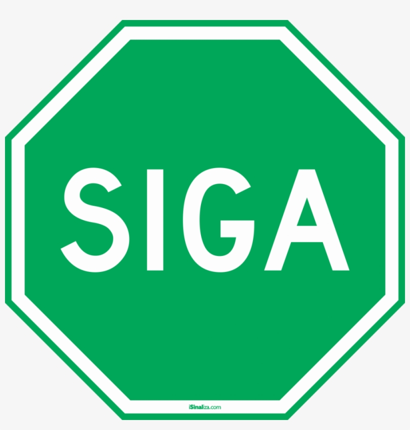 Placa Siga R-1 - Placa De Sinalização Siga, transparent png #2297616