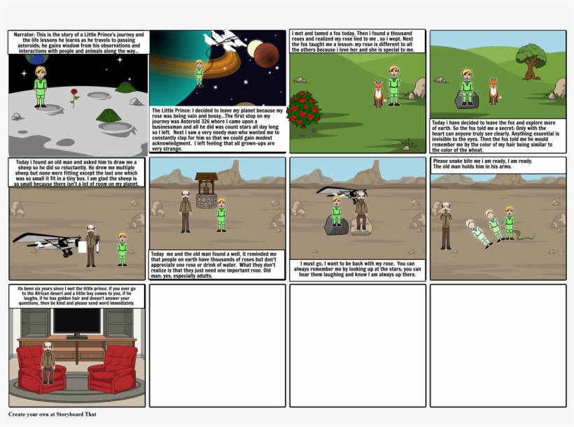 The Little Prince - Storyboard, transparent png #2297825