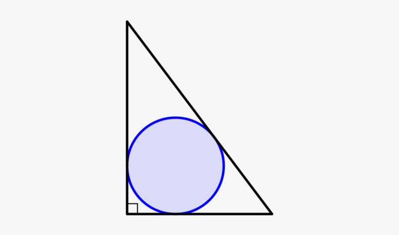 Diagram Shows Blue Circle Inside A Right-angled Triangle, - Triangle, transparent png #2297982