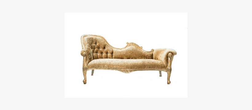 Chase Lounge Velvet Gold With Gold Trim - Couch, transparent png #2298020