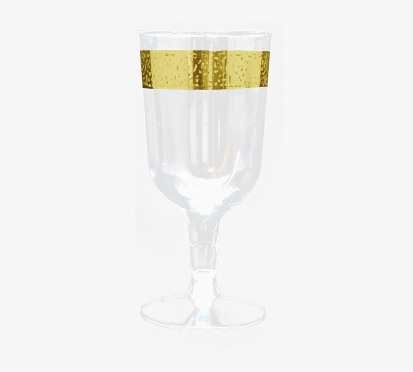 Wholesale Elegant Plastic Gold Lace Trim 6 Oz Wine - Buynsave Clear With Gold Heavyweight Plastic Elegant, transparent png #2298038