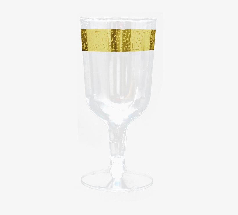 Wholesale Elegant Plastic Gold Lace Trim 6 Oz Wine - Buynsave Clear With Gold Heavyweight Plastic Elegant, transparent png #2298038