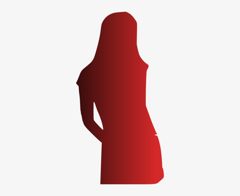 Red Shade Silhouette Woman Clip Art - Woman In Red Silhouette Png, transparent png #2299216