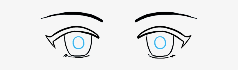 How To Draw Anime Eyes - Drawing, transparent png #230173