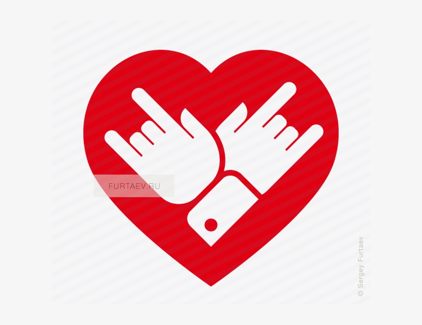 Vector Icon Of Two Hands With Horns Gesture Against - Illustration, transparent png #230199