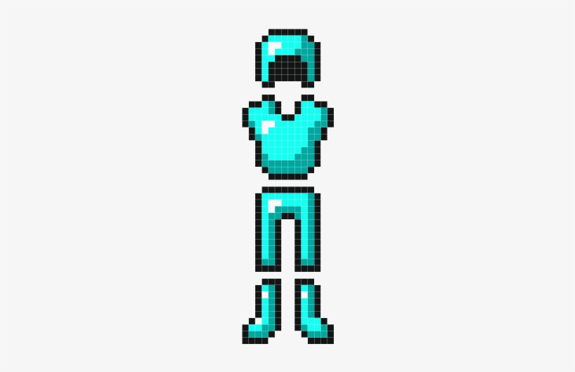 Minecraft Coloring Pages Steve Diamond Armor - Minecraft Armor Pixel, transparent png #230711