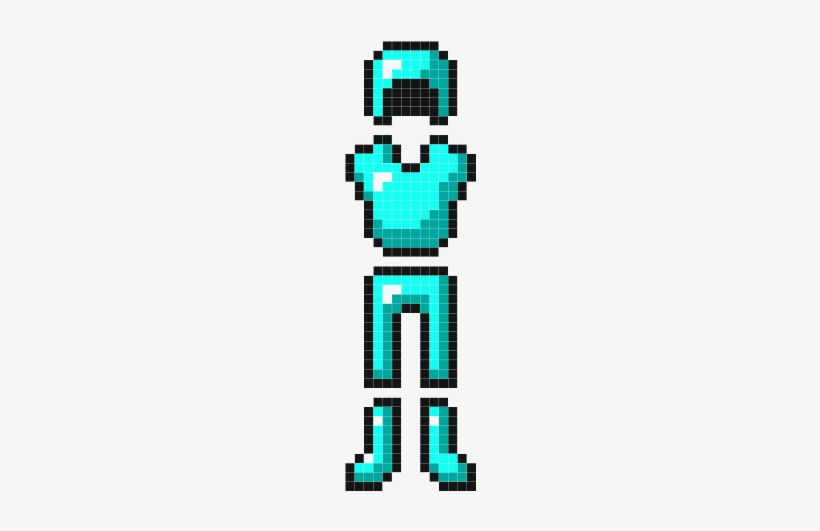 Minecraft Coloring Pages Steve Diamond Armor - Minecraft Armor Pixel ...