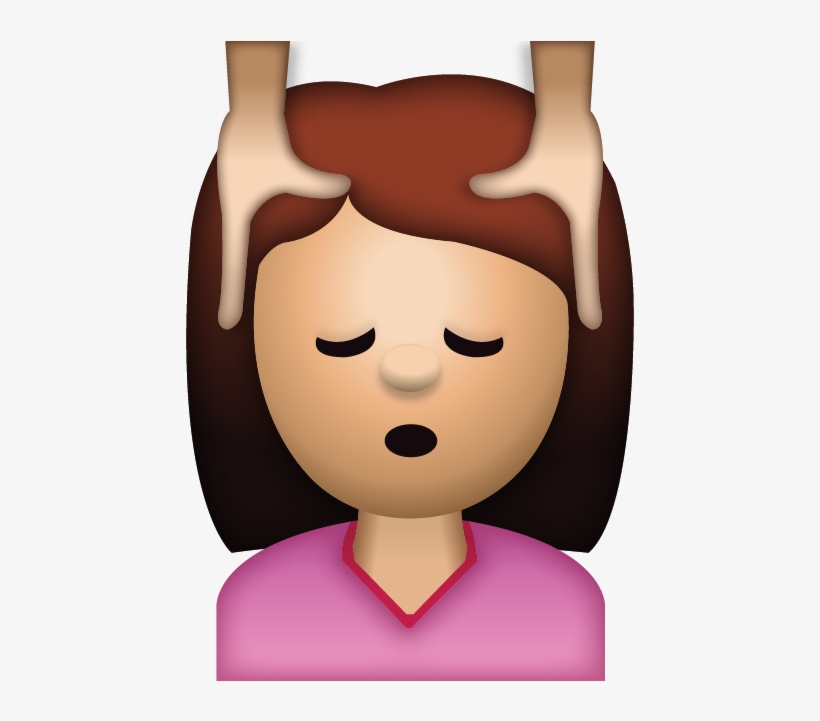 Download Woman Face Massage Island Ai File - Head Massage Emoji, transparent png #231318