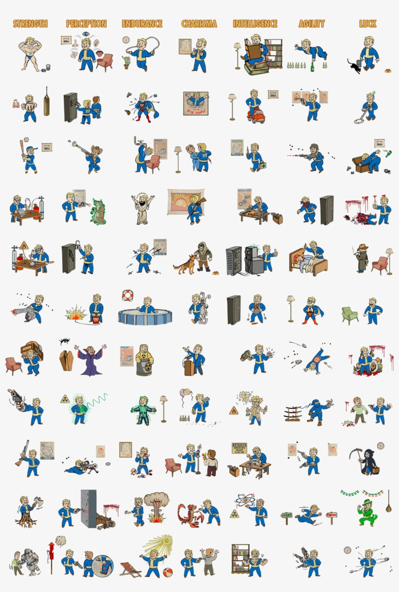 Fallout 4 Masked Perk Chart - Fallout Perk Icons, transparent png #231351