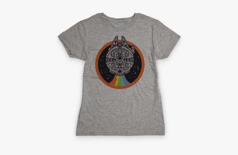 Retro Rainbow Falcon - If It Requires Pants Or A Bra It's Not Happening T-shirt:, transparent png #231564