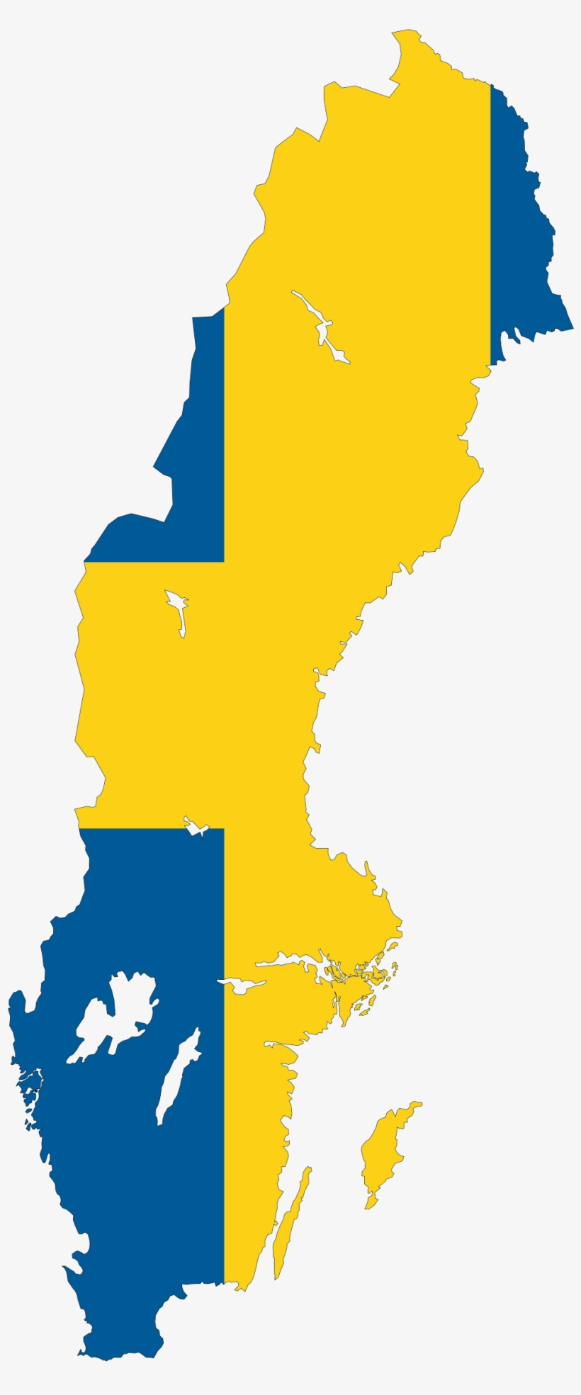 Sweden Flag Map - Sweden Flag And Country, transparent png #231618