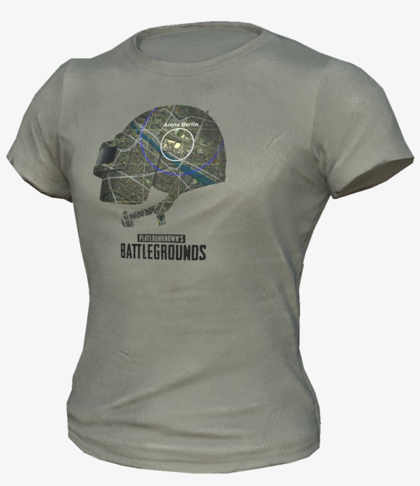 It Features A Pubg Map In A Level 3 Helmet - Pubg Pgi T Shirt, transparent png #231680
