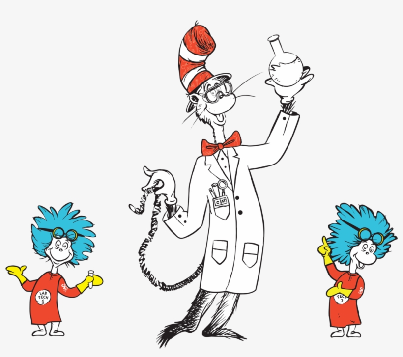 Dr Seuss Science - Art Print: Geisel's Cat In Hat Yellow Border Collection, transparent png #231852