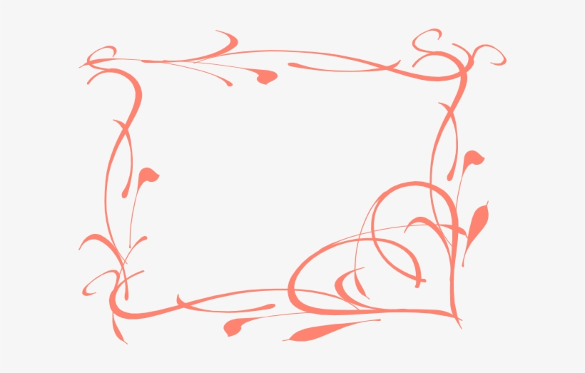 Swirls Clipart Coral - Coral Border Clipart, transparent png #231994
