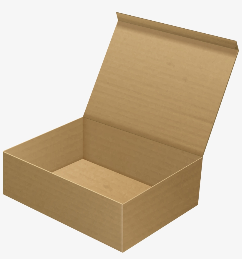Open Cardboard Box Clip Art Png Image, transparent png #232037