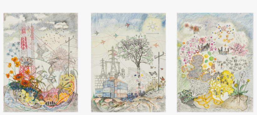 Intertwined, Graphite, Ink, Charcoal, Watercolor On - Motif, transparent png #232055