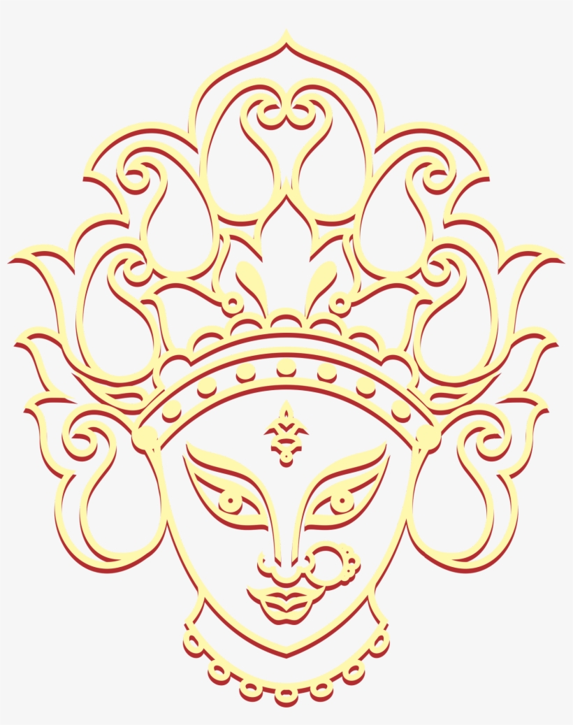 Maa Durga Vector Clipart Png - Durga Mata Clipart Png, transparent png #232601