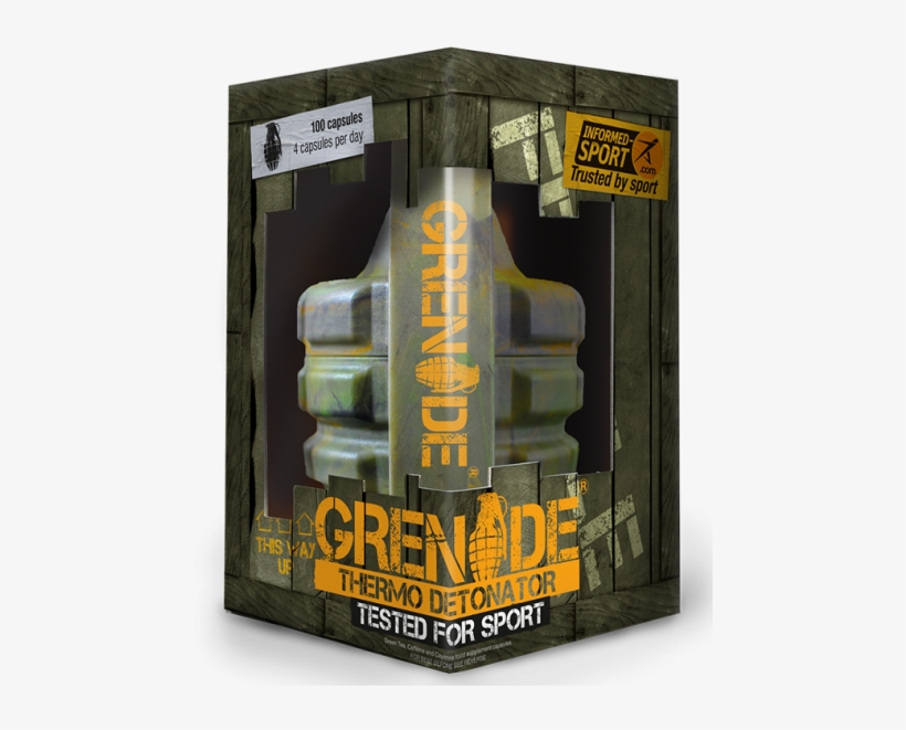Tested For Sport - Grenade Thermo Detonator 100 Capsules, transparent png #232925