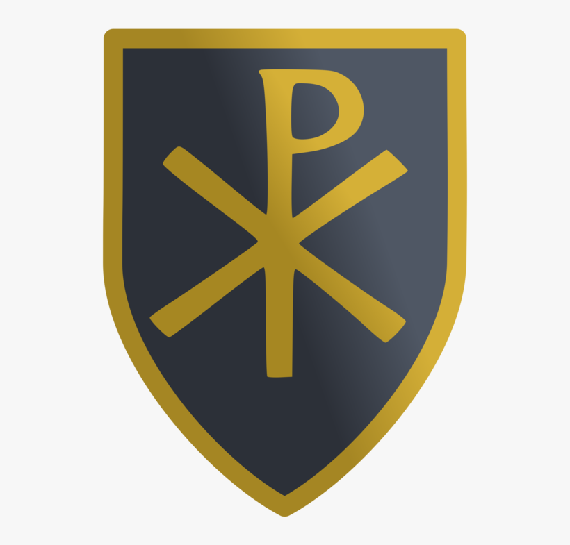 Free Vector Christian Shield Clip Art - Chi Rho On Shield, transparent png #232953