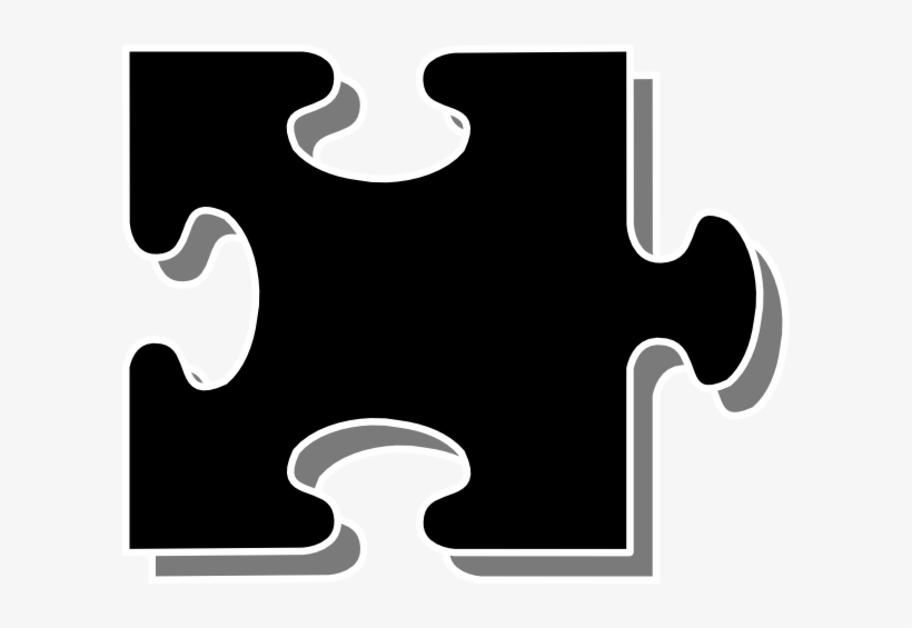Black Puzzle Piece Clip Art - Black Puzzle Piece Png, transparent png #233530