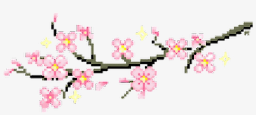 Sakura Japan Flower 8pix Pixel Pink Aesthetic Kawaii - Aesthetic Pixel Art Png, transparent png #234021