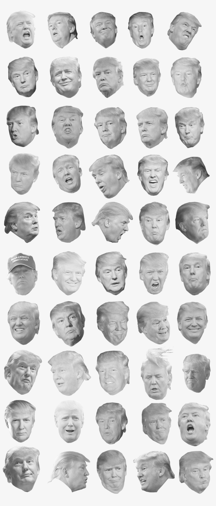 50 Trump Head Cutouts, Courtesy Of /u/hasselbuddy - Orre Region Pokemon Ash, transparent png #234247