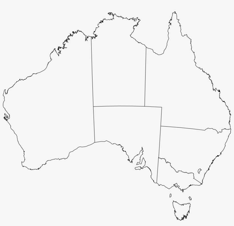 Blank Australia Map Dr Odd Throughout N Map Outline - Sketch Map Of Australia, transparent png #234330
