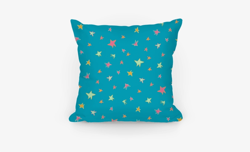 Radical 90s Star Pattern Pillow - Pillow, transparent png #234549