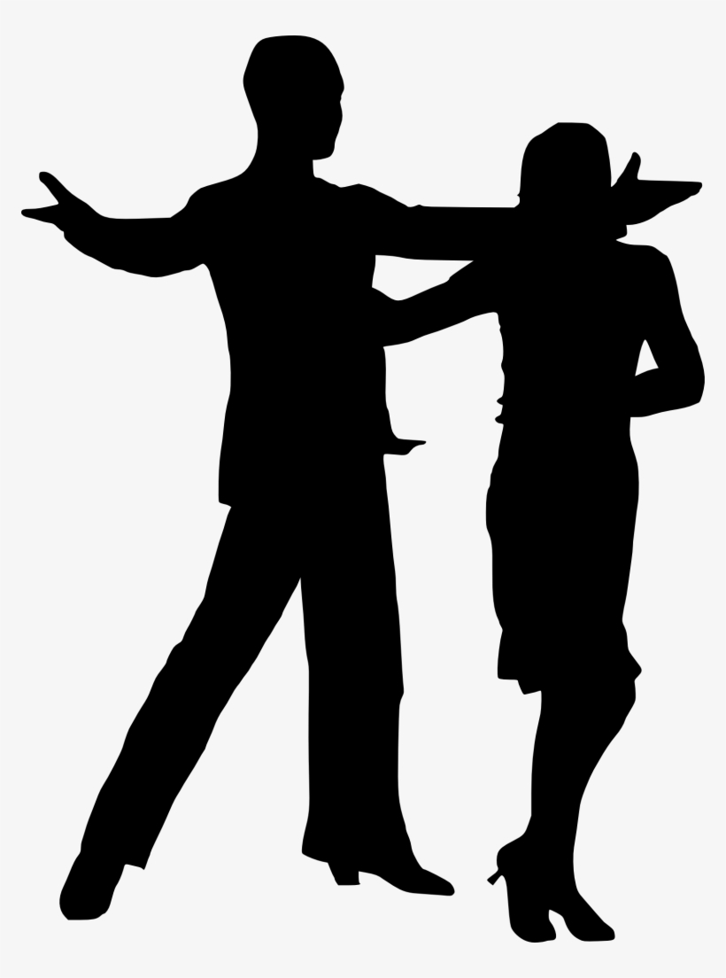 Png File Size - Dancing Couple Silhouette Png, transparent png #234644