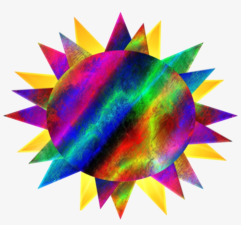 Star Sun Burst Bright Shiny 583255 - Abstrakte Beschaffenheit Des Bunten Regenbogens Grußkarte, transparent png #234711