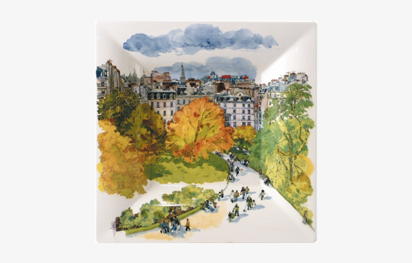 1 Square Tray N°3 - Gien Paris A Giverny Extra Large Square Candy Tray, transparent png #234852