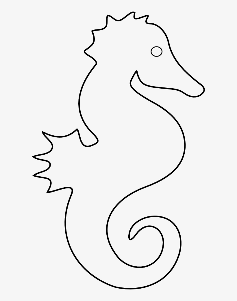Click - Template Of A Seahorse, transparent png #235037