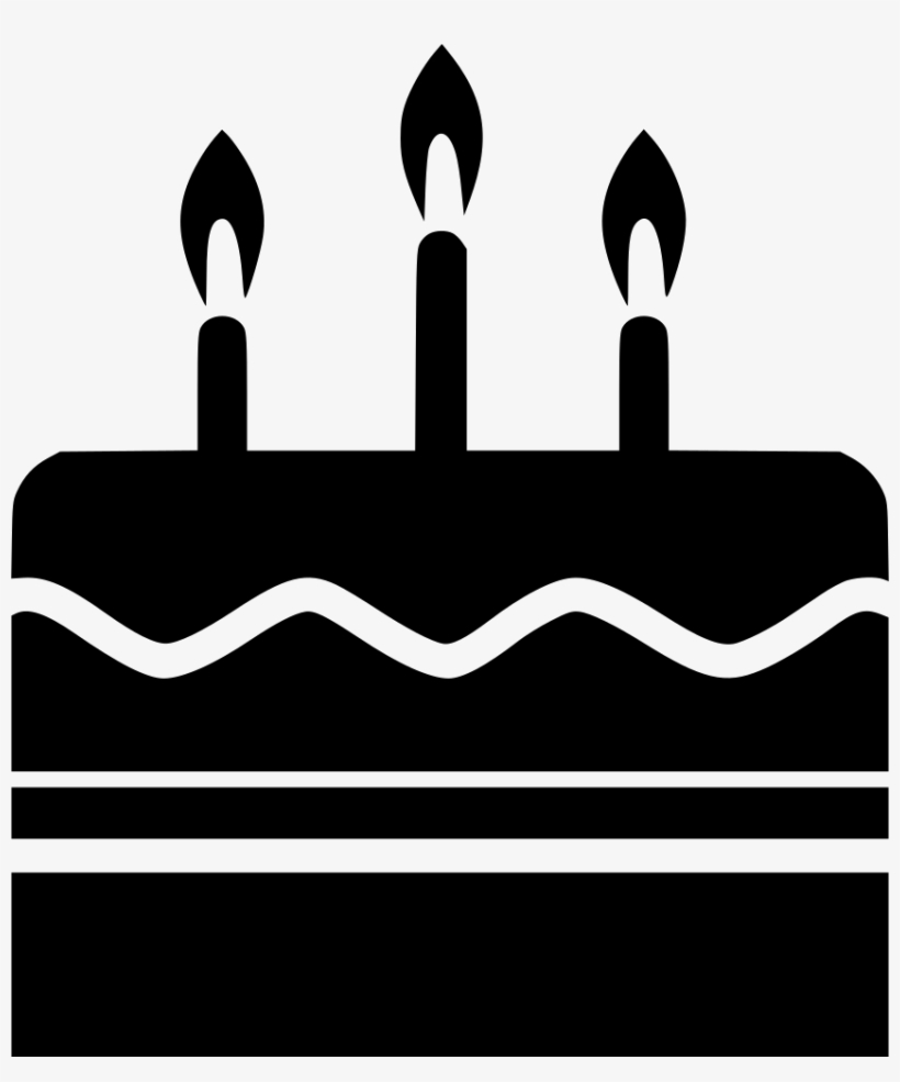 Cake Party Candle Comments - Cake Black Party Icon, transparent png #235300