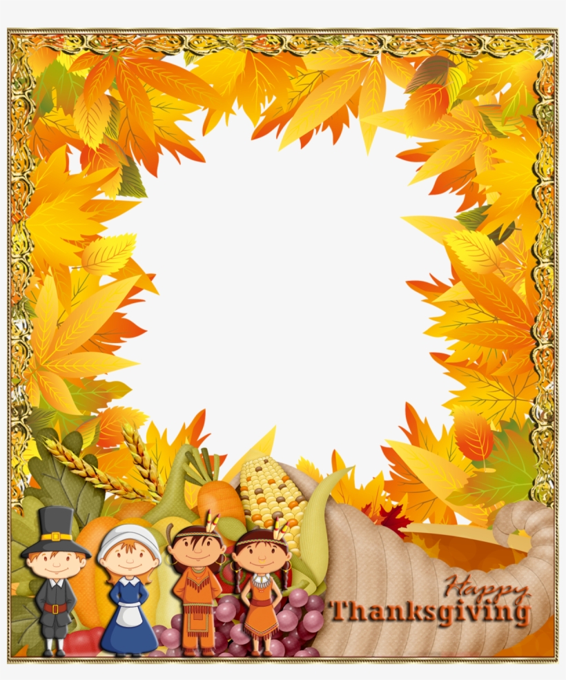 Happy Thanksgiving Png Photo Frame - Happy Thanksgiving Frame Clipart, transparent png #235485