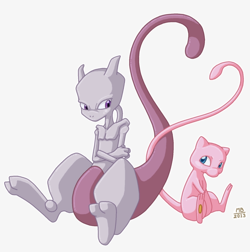 Mew Artwork - Mewtwo And Mew Png, transparent png #235700