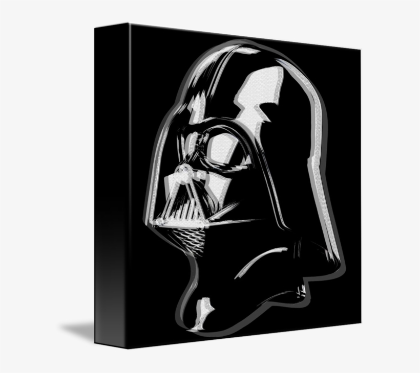 Vader Drawing Canvas - Black And White Star Wars Art Darth Vader, transparent png #236086