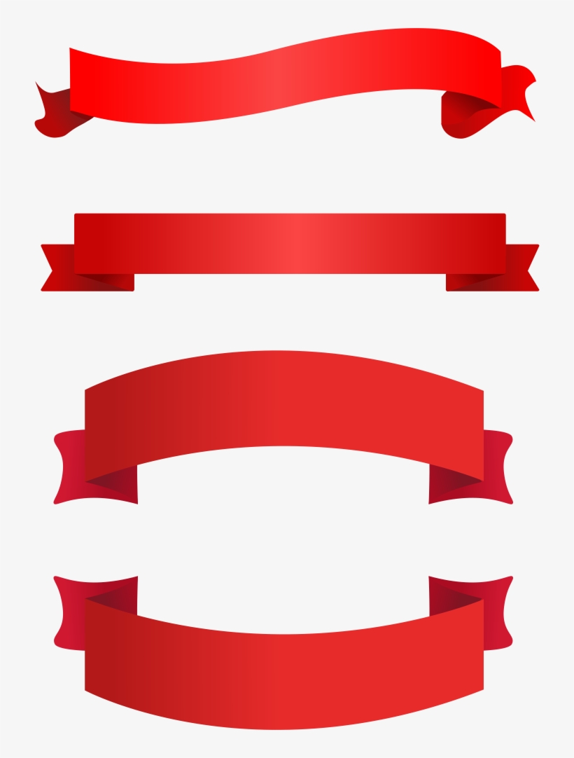 Ribbon Vector - Red Ribbon Vector Png, transparent png #236128