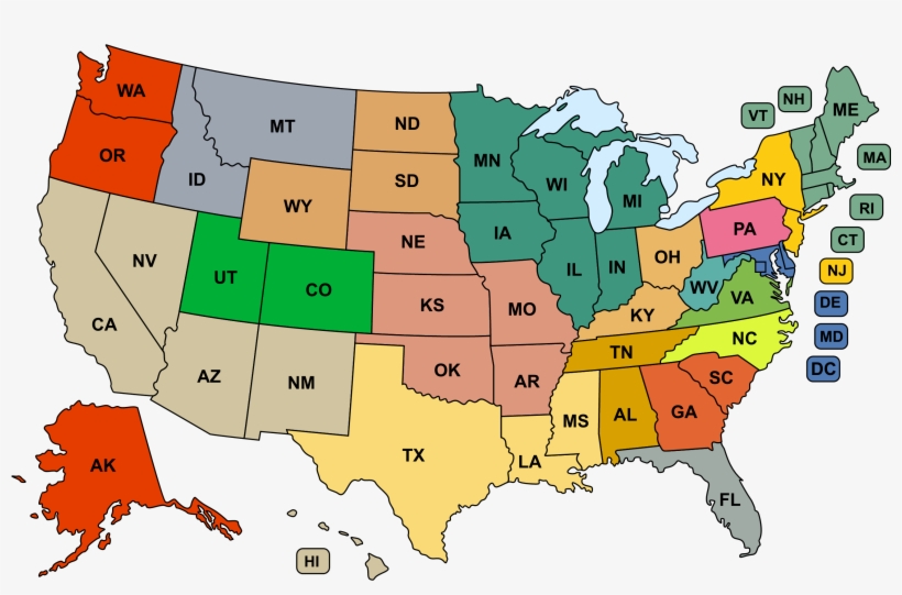 Us-map - Maximum Speed Limit Map, transparent png #236516