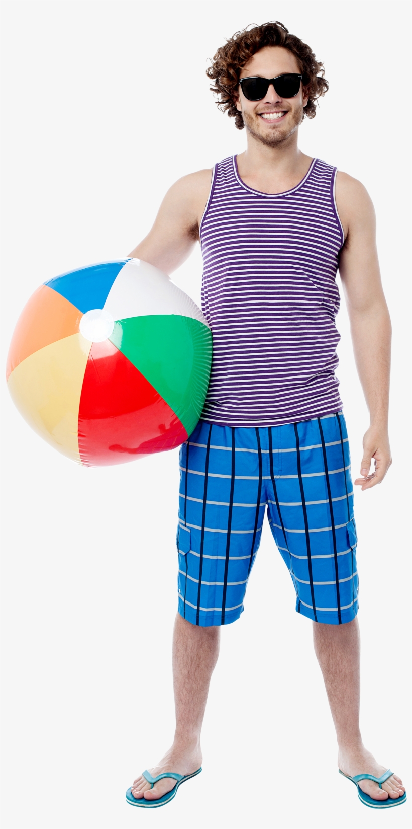 Men With Beach Ball Png Image - Kid Beach Png, transparent png #236796