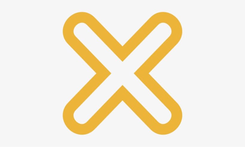 Outlined Cross Icon With Rounded Strokes - News, transparent png #236821