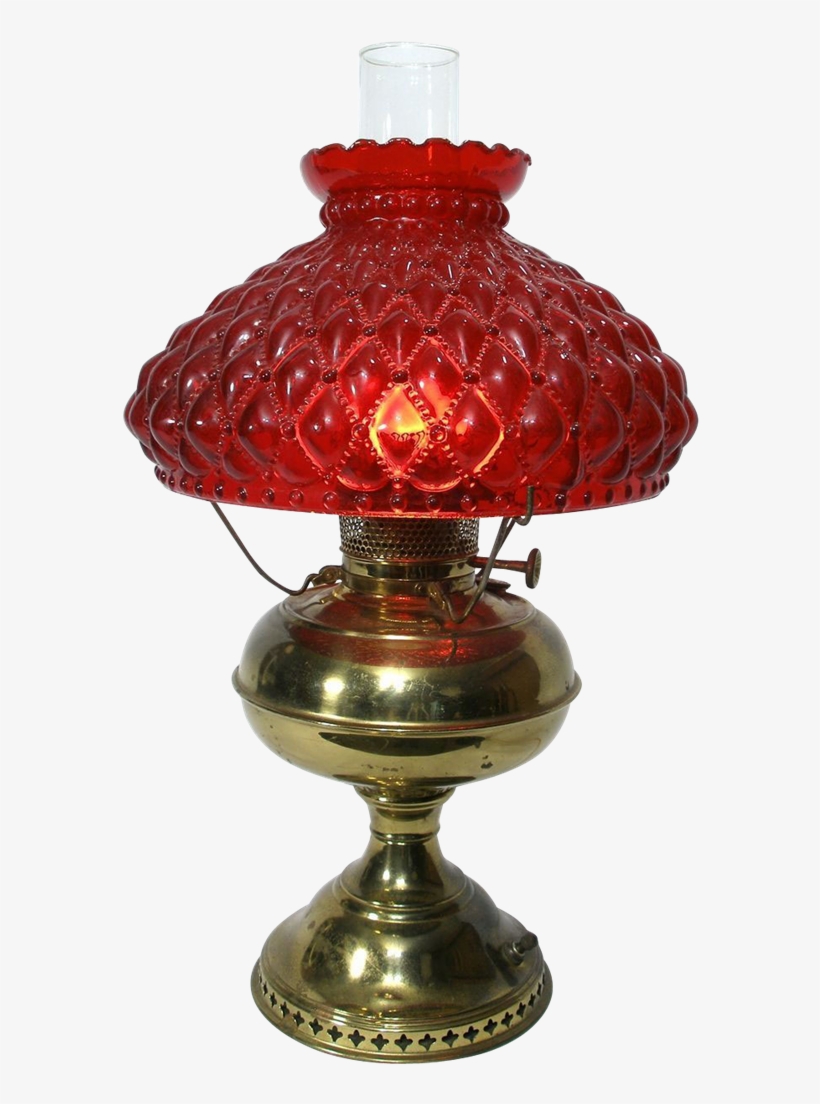 Ceramic Lamp Png Photo - Vintage Brass Table Lamp With Glass Shade, transparent png #237008