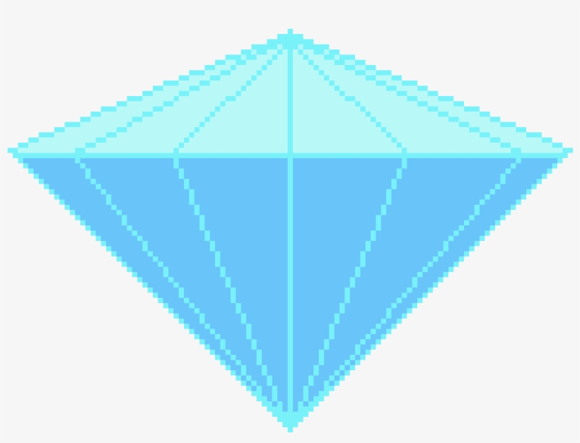 Transparent Diamond Pixel Art - Triangle, transparent png #237184