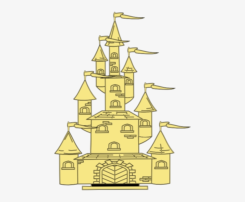 Castle Clipart Yellow - Clip Art, transparent png #237267